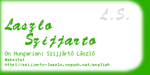 laszlo szijjarto business card