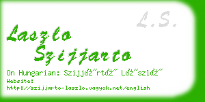 laszlo szijjarto business card